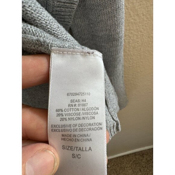 US Polo Gray Cardigan, Gray Cardigan Small short sweater‎ lightweight womens - Picture 4 of 8